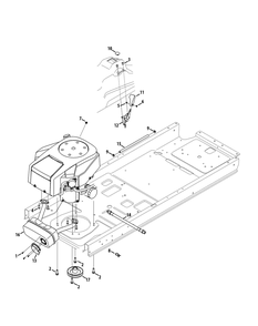 Engine Accessories Diagram and Parts List for RZT-S42 (17AF2BDS010-17WF2BDS010-17WF2BDS056-17WF2BDS210)(2012) Cub Cadet Lawn Tractor